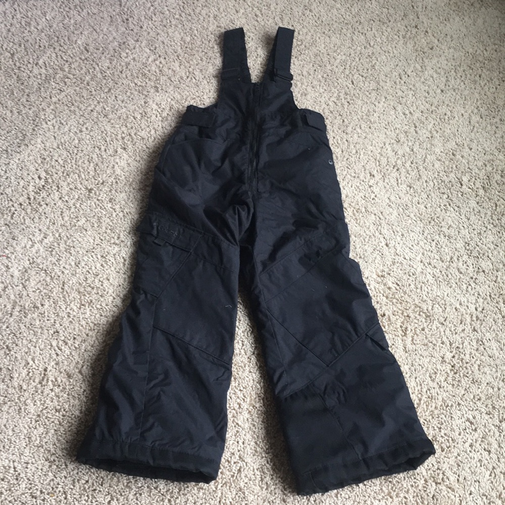 Black Columbia youth snow bibs